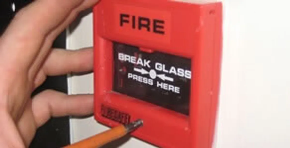 fire alarm installation service showing manual fire alarm pull station installed by licensed electricians in Staten Island, NY