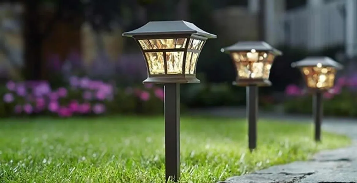 landscape lighting installation services with professionally installed pathway lights in Staten Island, NY